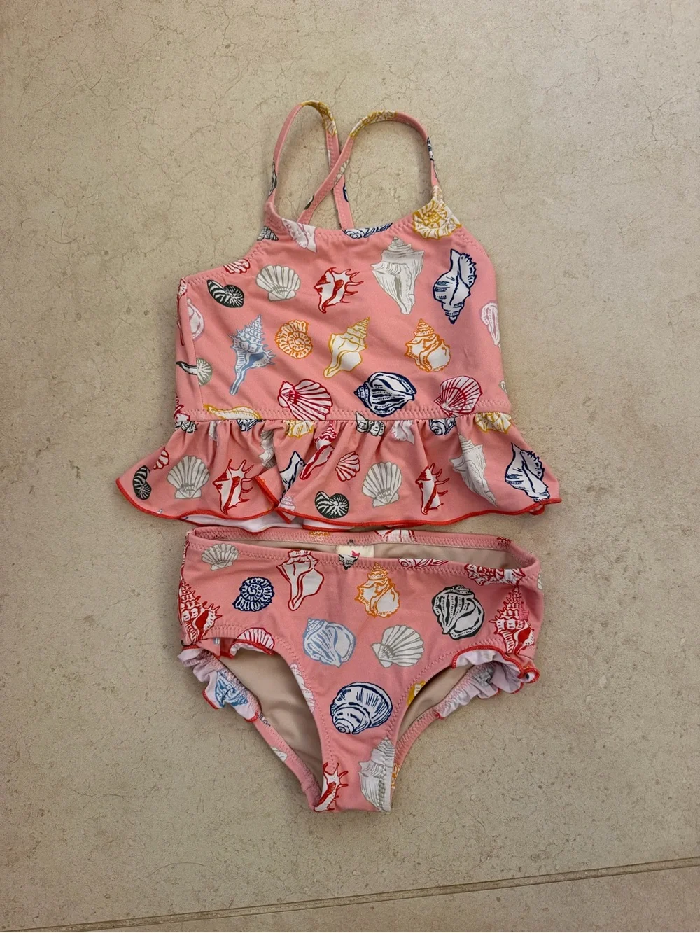 Pink Chicken Toddler Girls' Pink Seashell Two-Piece Swim Set